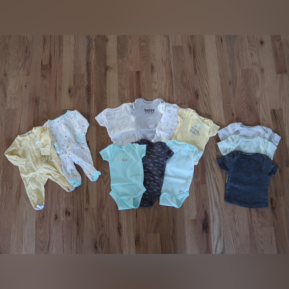 New & Like New Assorted Baby Onesies and Sleepers